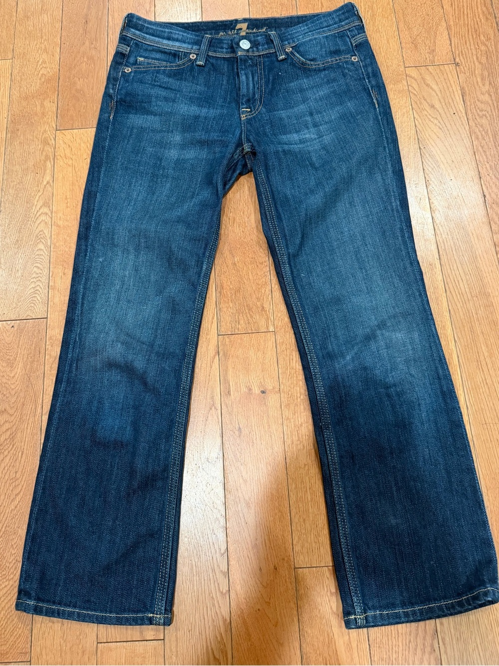 7 For All Mankind Flynt Flare Denim Jeans Dark Wash Women's size 26
